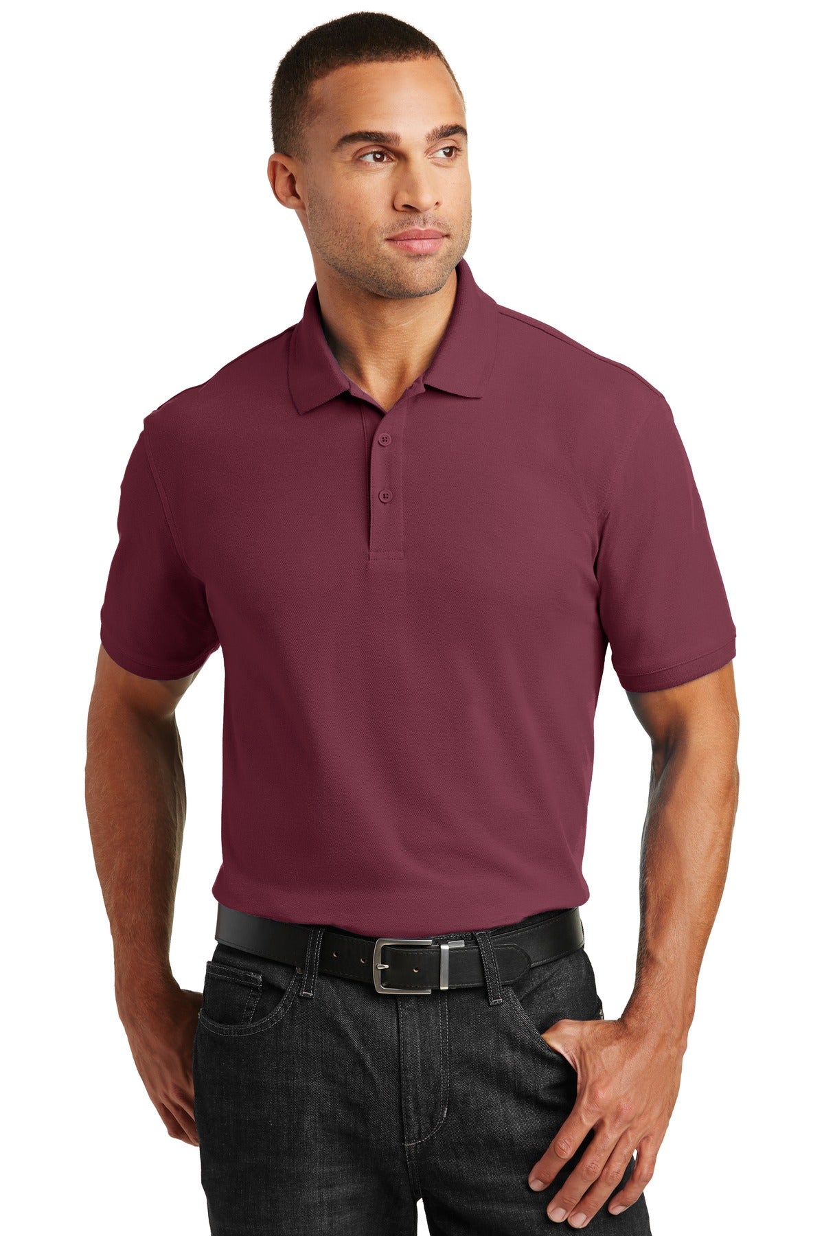 Port Authority Core Classic Pique Polo. K100 in Burgundy