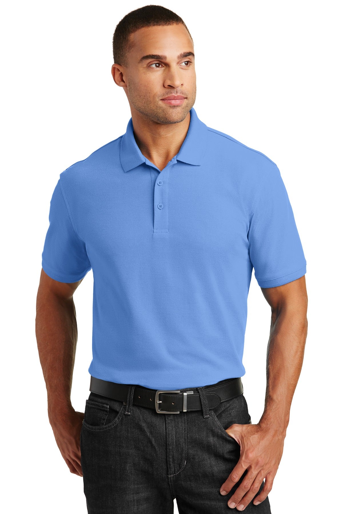 Port Authority Core Classic Pique Polo. K100 in Carolina Blue