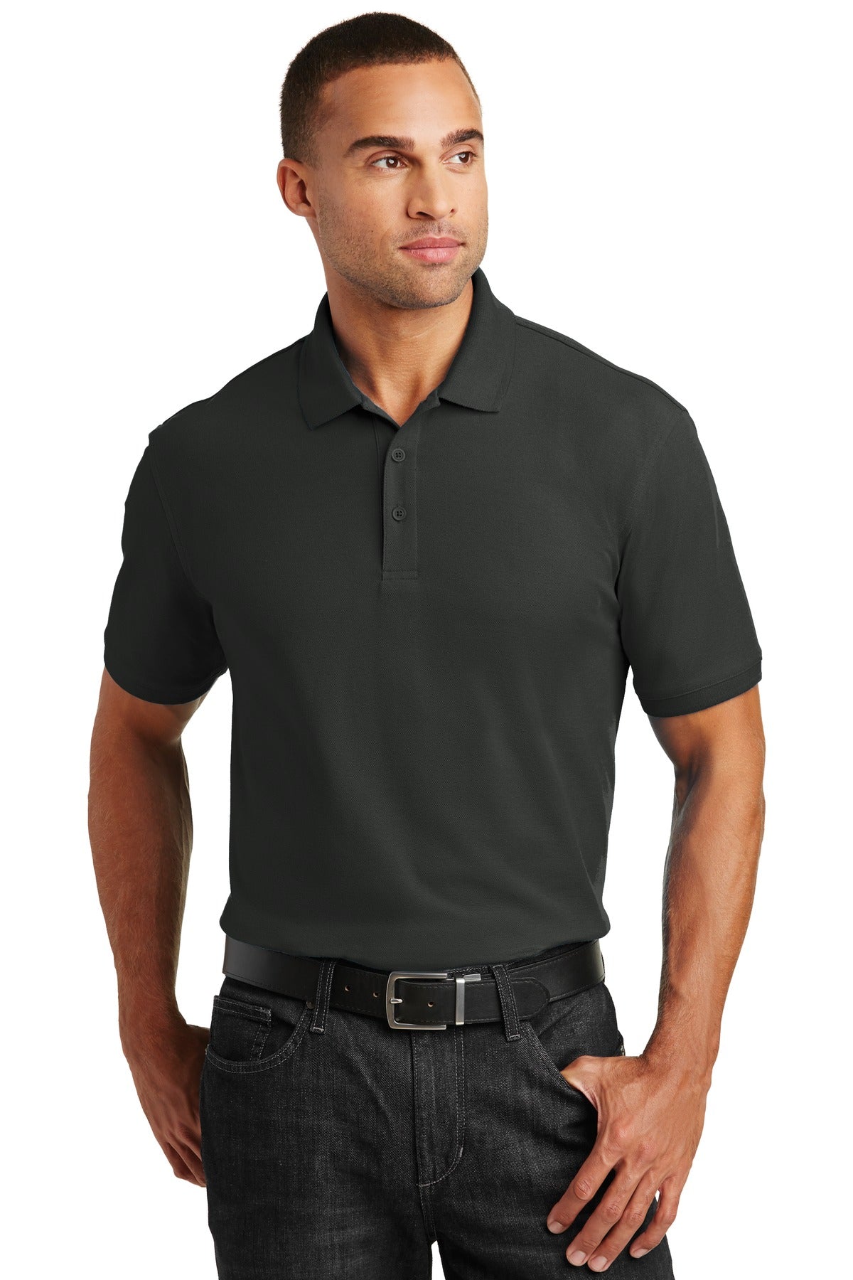 Port Authority Core Classic Pique Polo. K100 in Deep Black