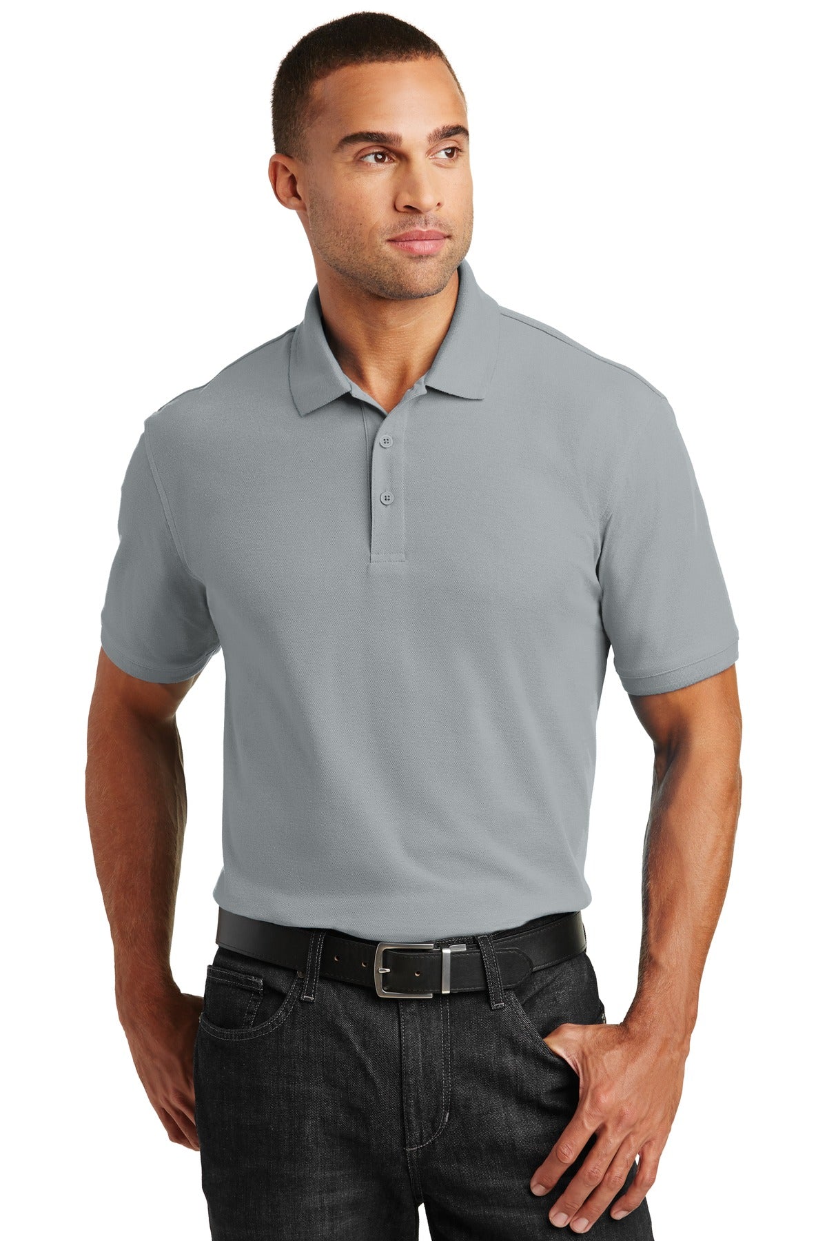 Port Authority Core Classic Pique Polo. K100 in Gusty Grey