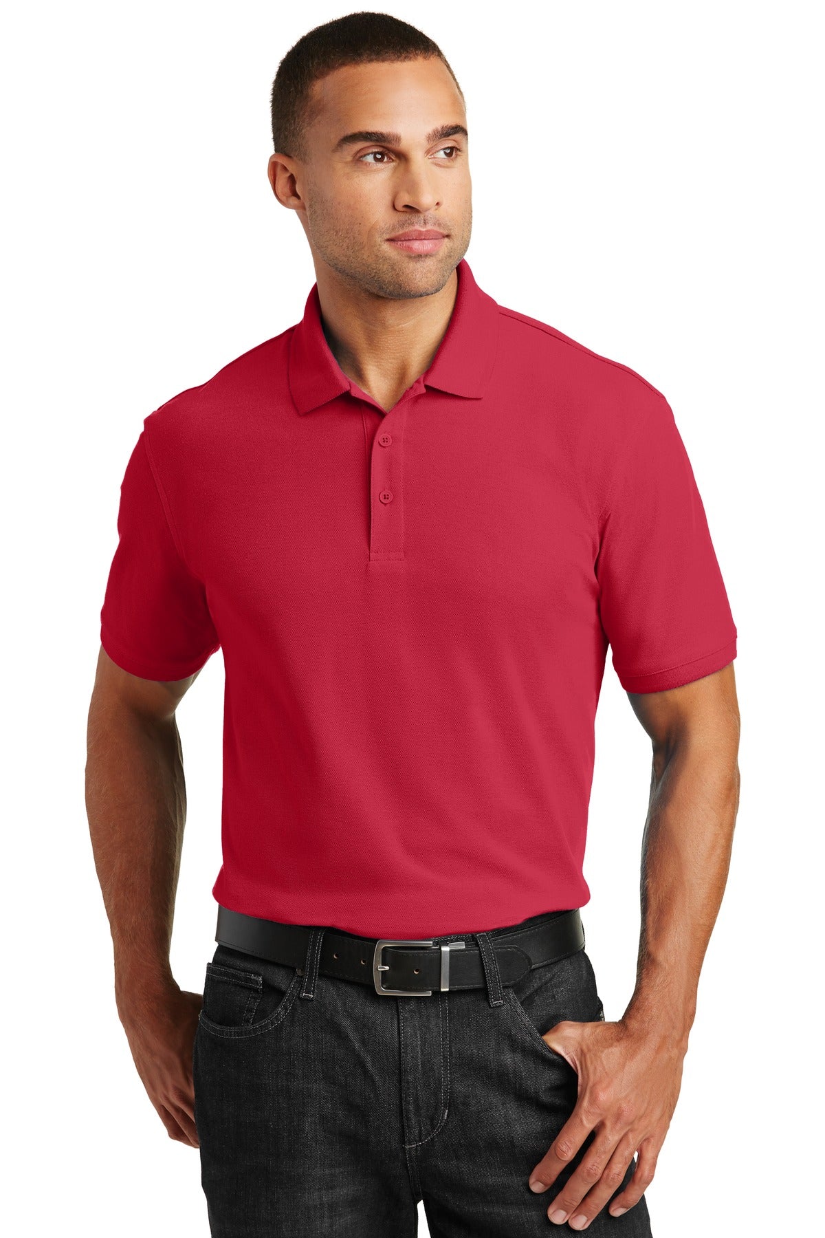 Port Authority Core Classic Pique Polo. K100 in Rich Red
