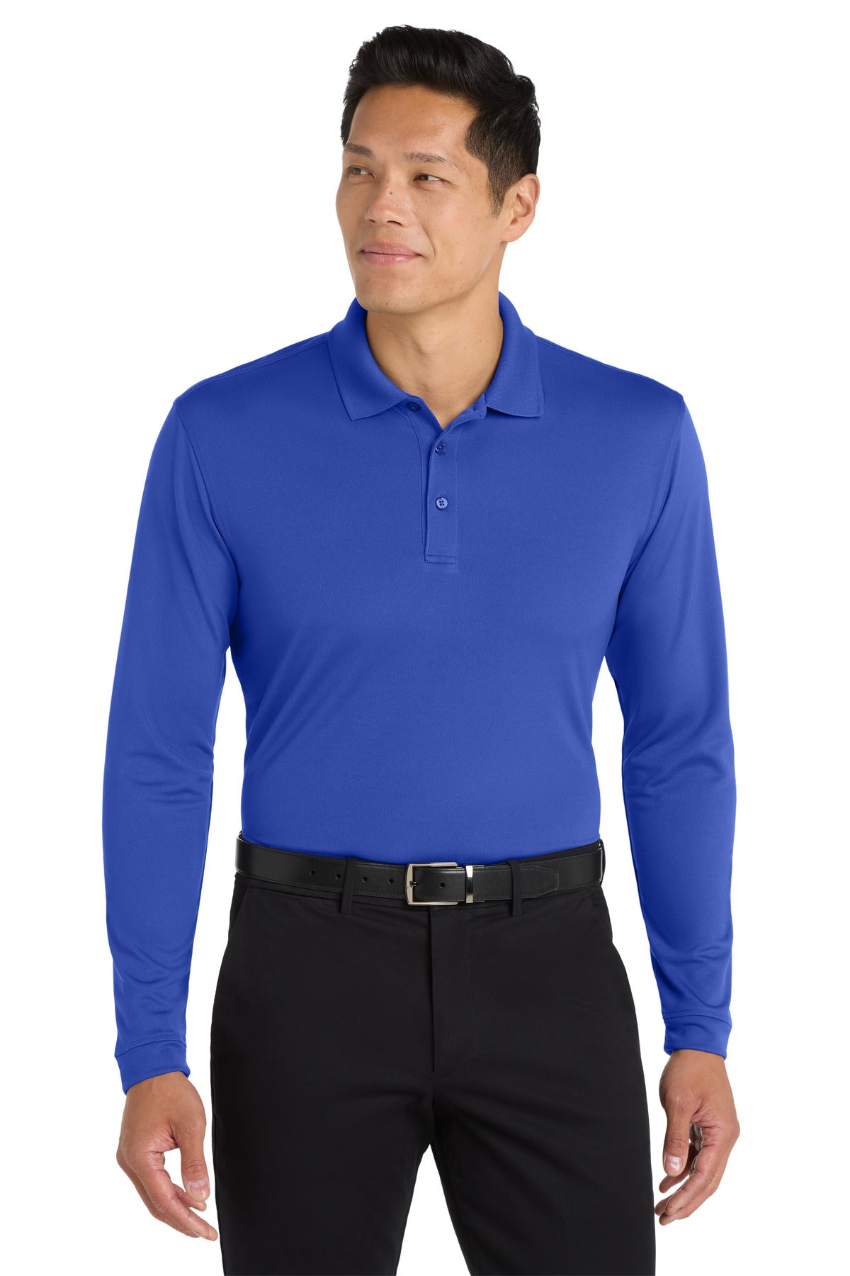 Port Authority  Dry Zone  UV Micro-Mesh Long Sleeve Polo K110LS in True Royal