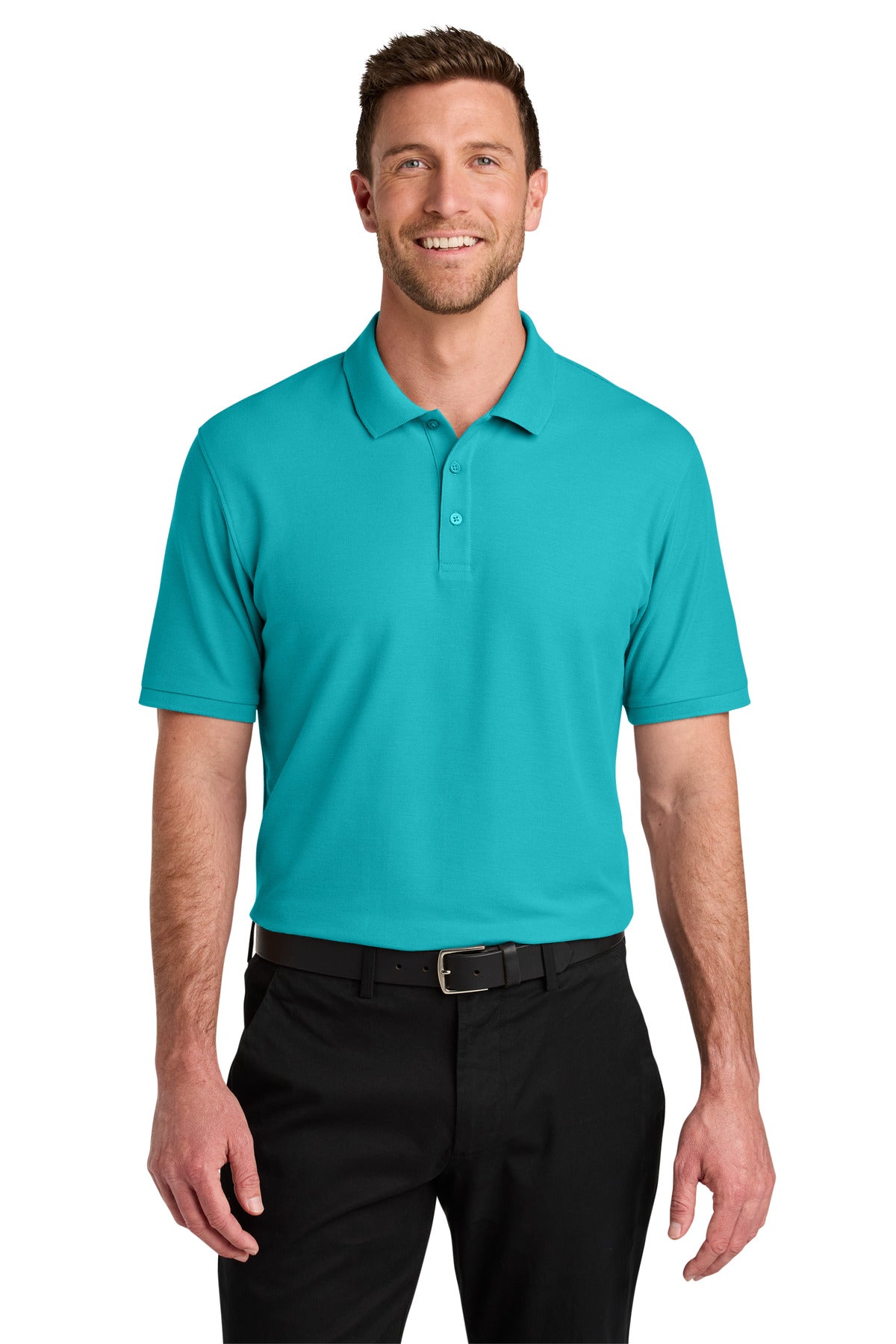 Port Authority Wearever Signature Pique Polo K200 in Aquamarine