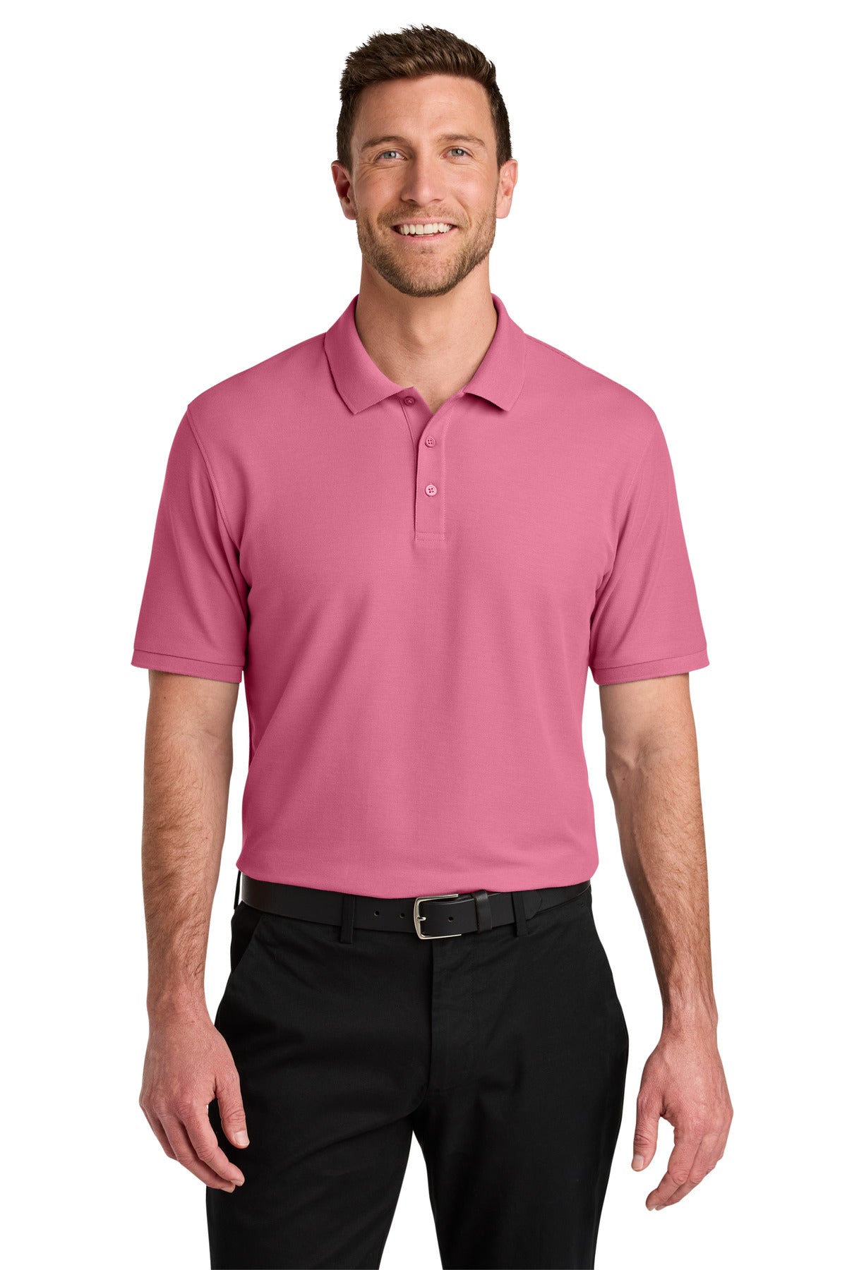 Port Authority Wearever Signature Pique Polo K200 in Awareness Pink