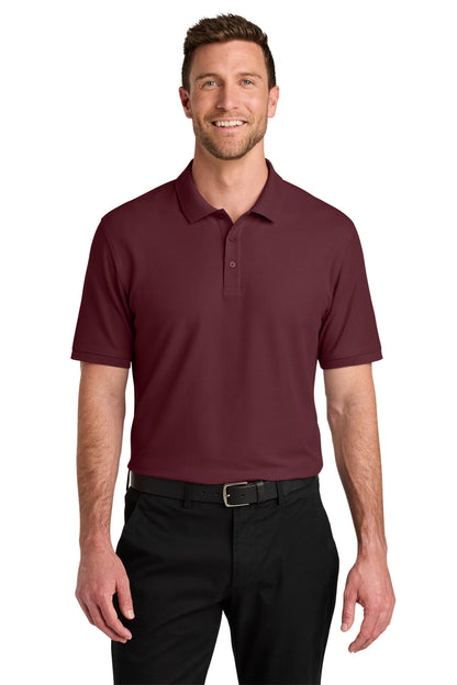 Port Authority Wearever Signature Pique Polo K200 in Burgundy