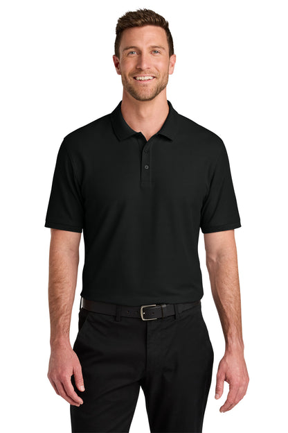 Port Authority Wearever Signature Pique Polo K200 in Deep Black