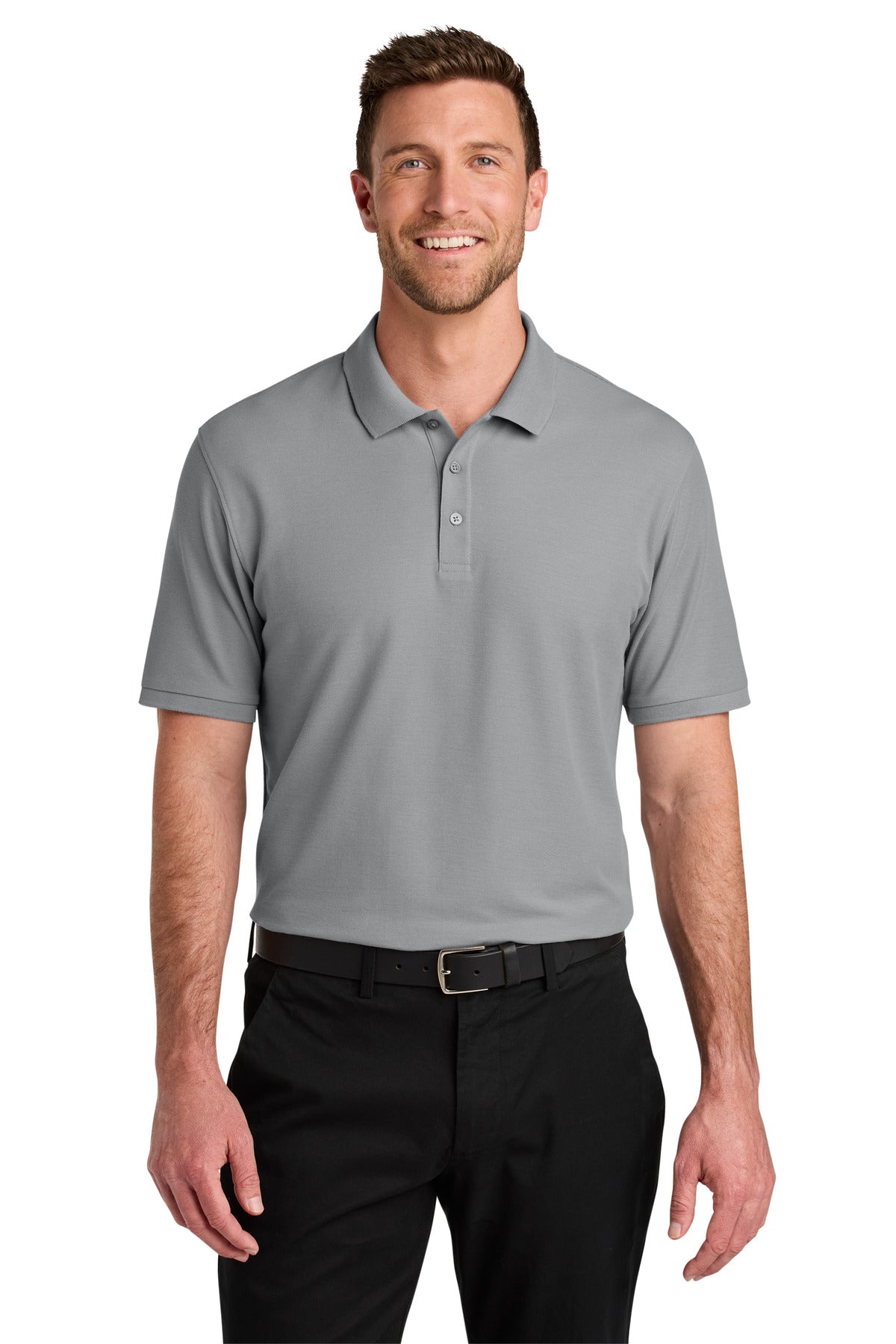 Port Authority Wearever Signature Pique Polo K200 in Gusty Grey