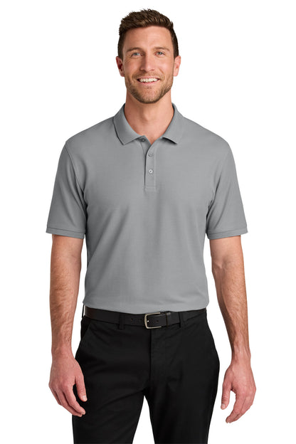 Port Authority Wearever Signature Pique Polo K200 in Gusty Grey
