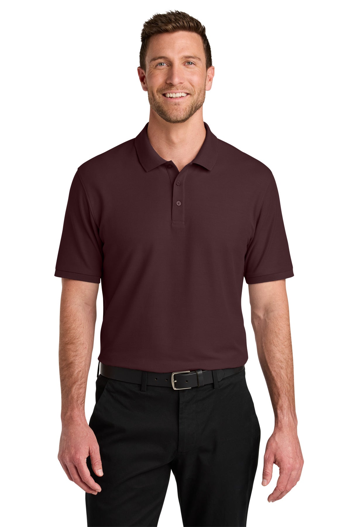 Port Authority Wearever Signature Pique Polo K200 in Maroon