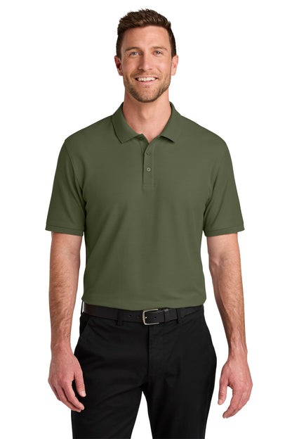 Port Authority Wearever Signature Pique Polo K200 in Olive Drab Green
