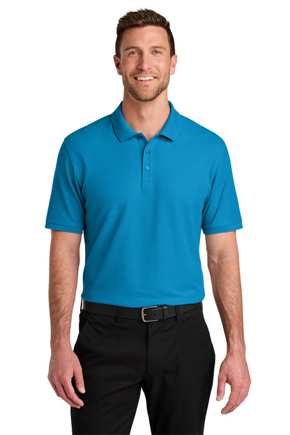 Port Authority Wearever Signature Pique Polo K200 in Parcel Blue