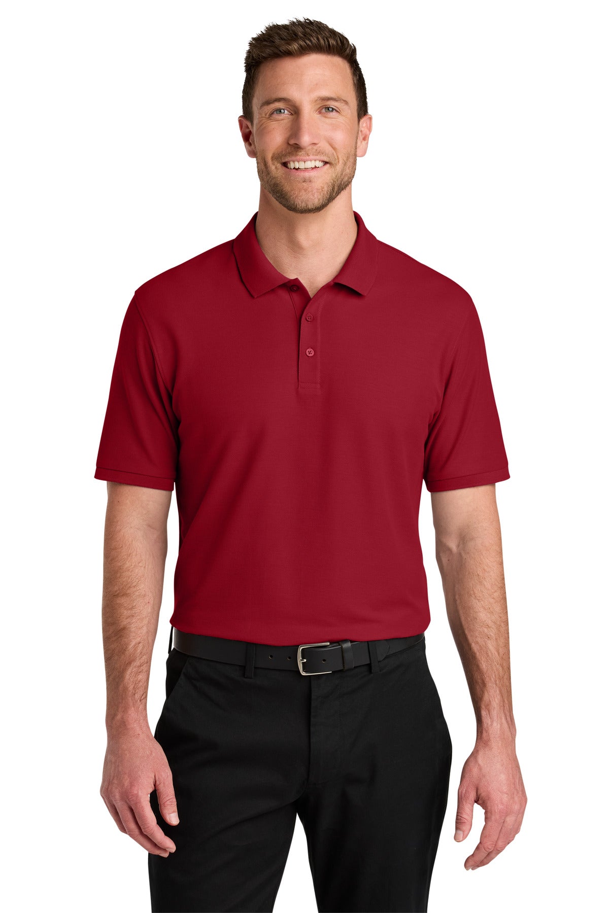 Port Authority Wearever Signature Pique Polo K200 in Rich Red