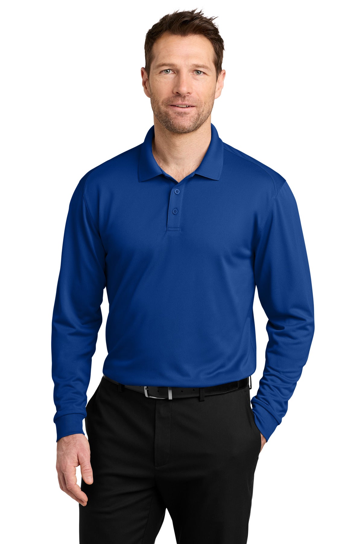 Port Authority Wearever Performance Pique Long Sleeve Polo K240LS in True Royal