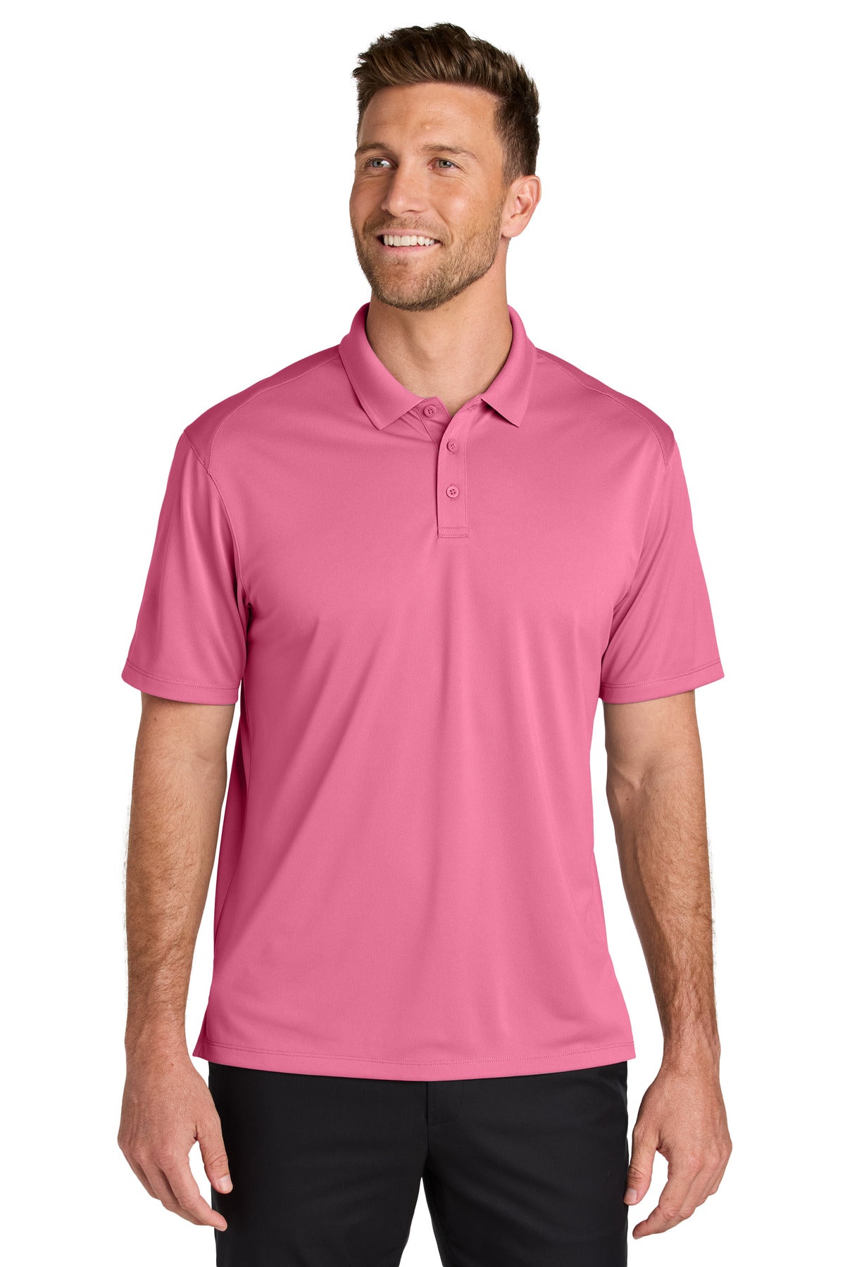 Port Authority Wearever Performance Pique Polo K240 in Awareness Pink