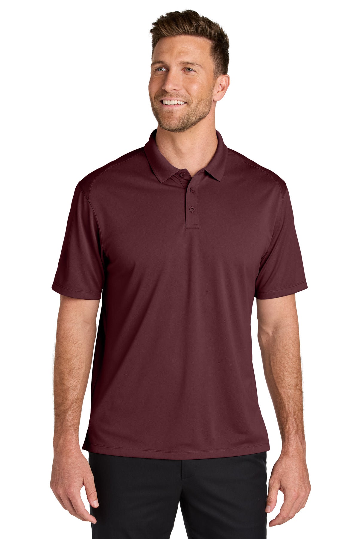 Port Authority Wearever Performance Pique Polo K240 in Burgundy