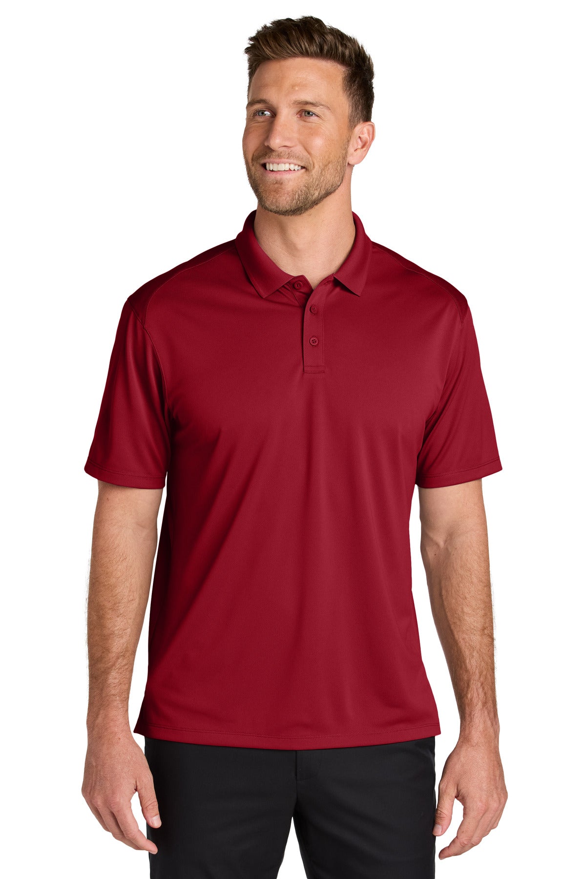 Port Authority Wearever Performance Pique Polo K240 in Rich Red