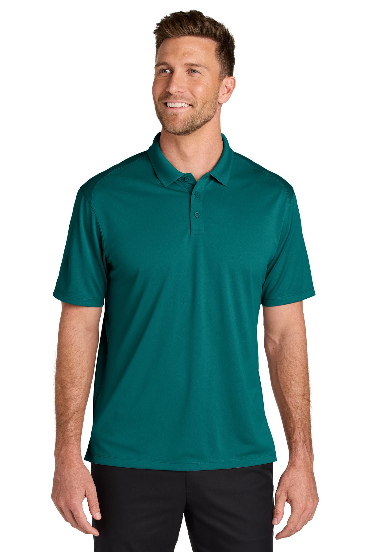 Port Authority Wearever Performance Pique Polo K240 in Teal Green