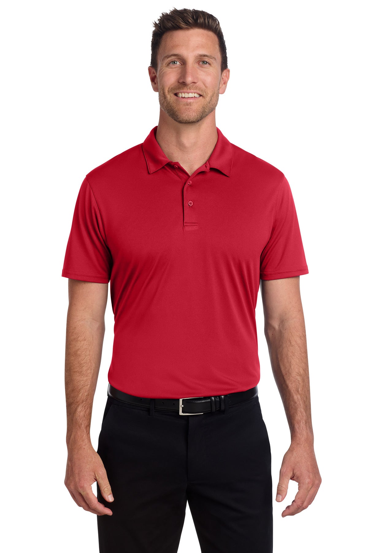 Port Authority Performance Staff Polo K398 in Engine Red