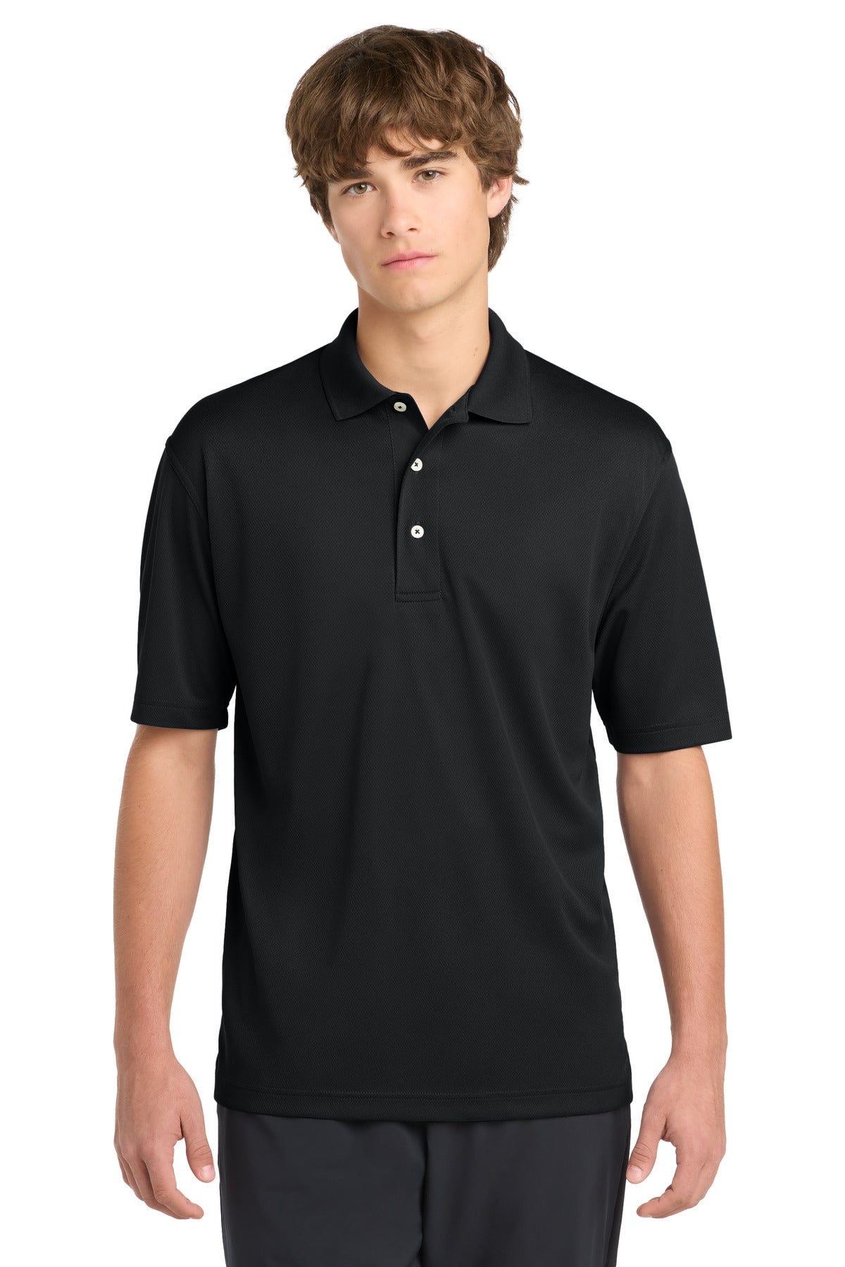 Sport-Tek Dri-Mesh Polo.  K469 in Black