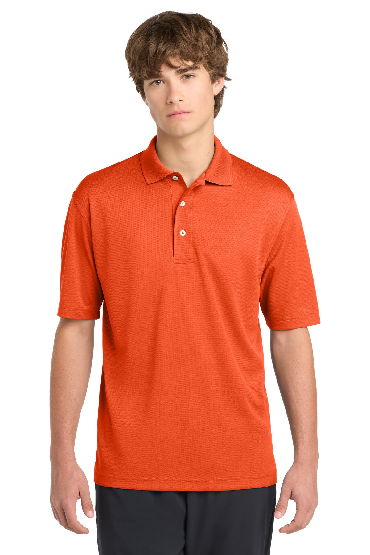 Sport-Tek Dri-Mesh Polo.  K469 in Bright Orange
