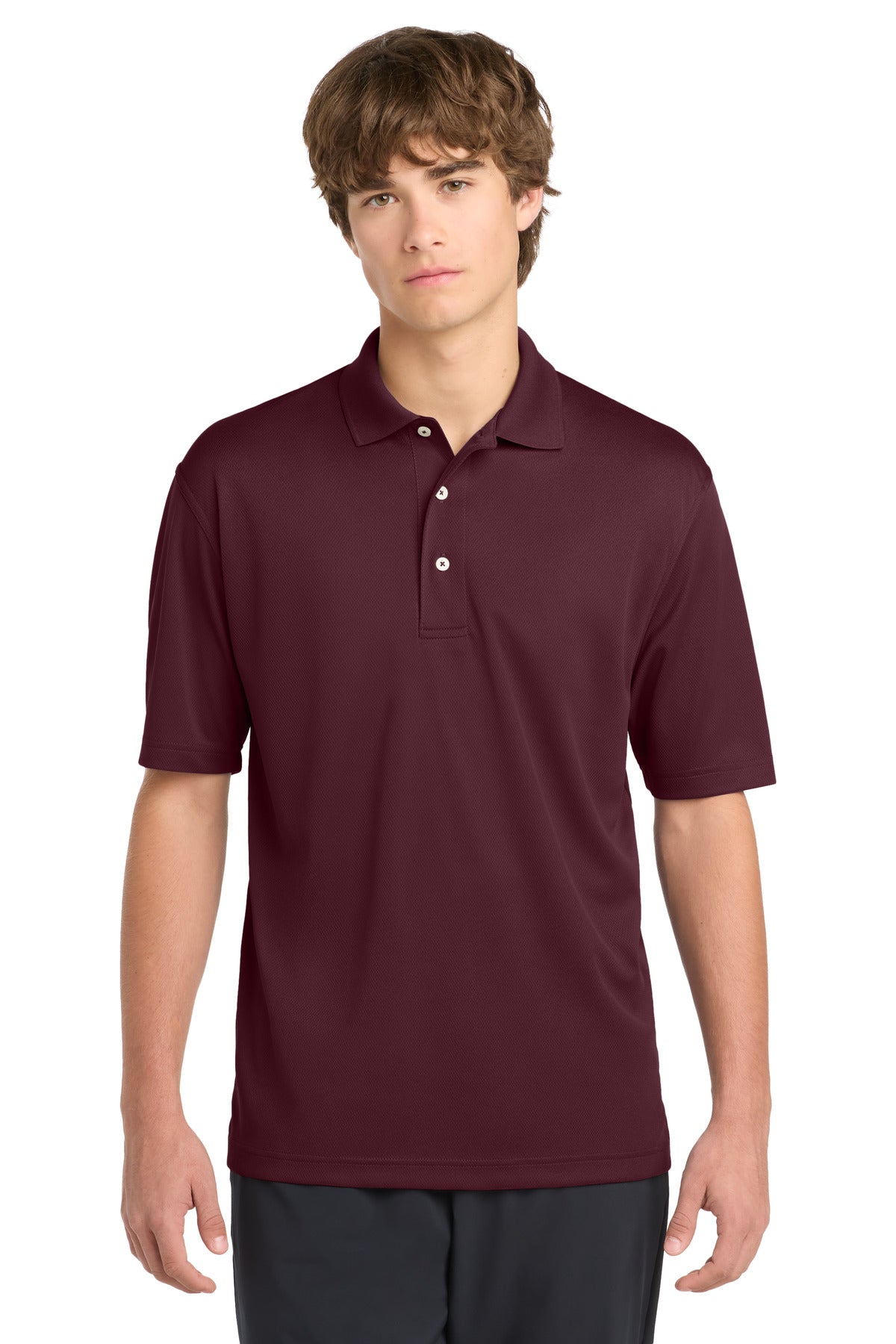 Sport-Tek Dri-Mesh Polo.  K469 in Maroon