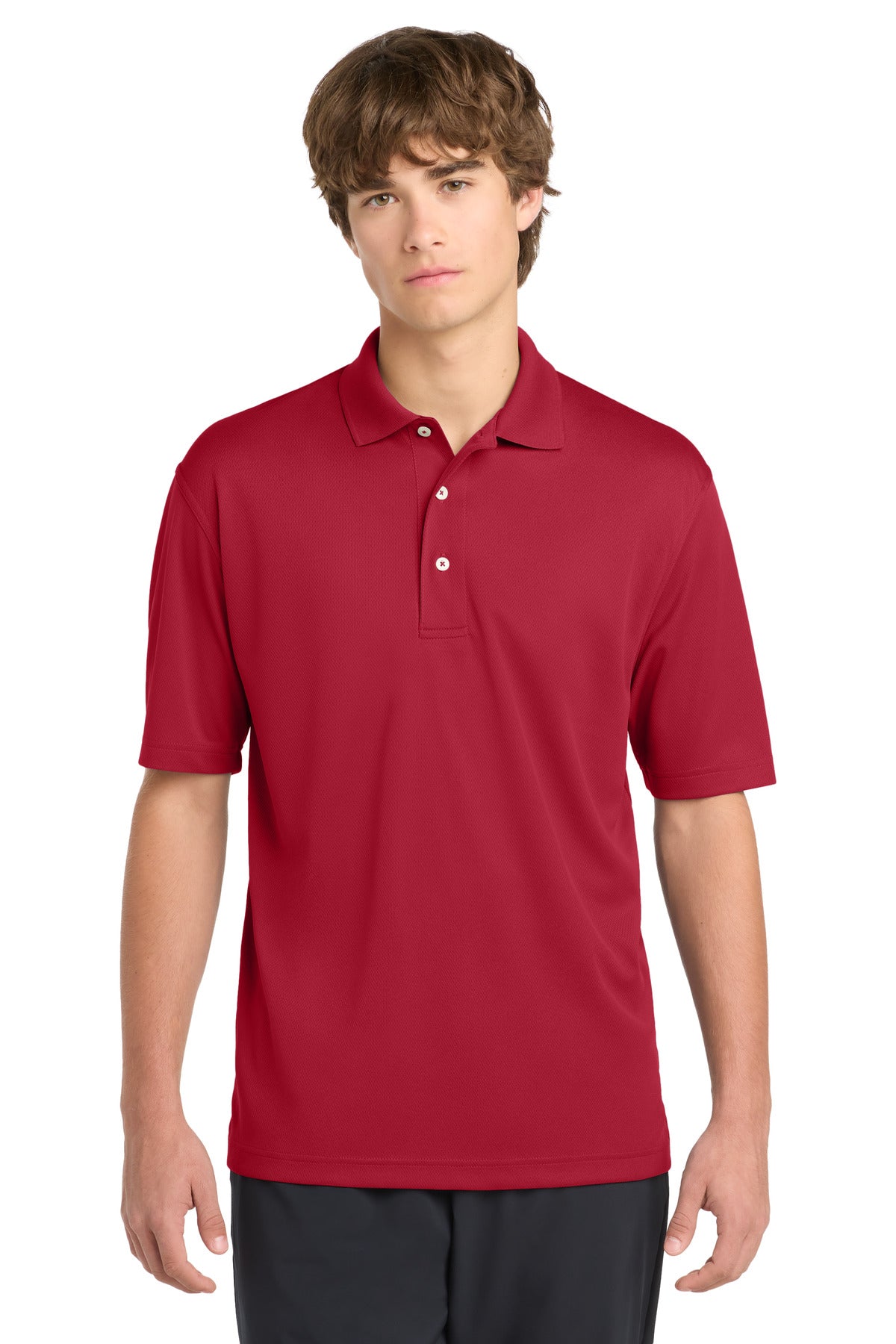 Sport-Tek Dri-Mesh Polo.  K469 in Red