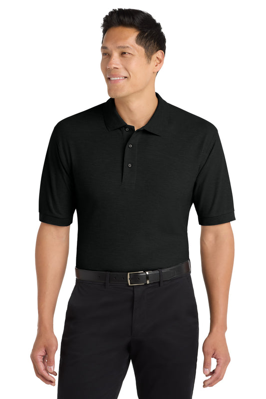 Port Authority Extended Size Silk Touch Polo K500ES in Black