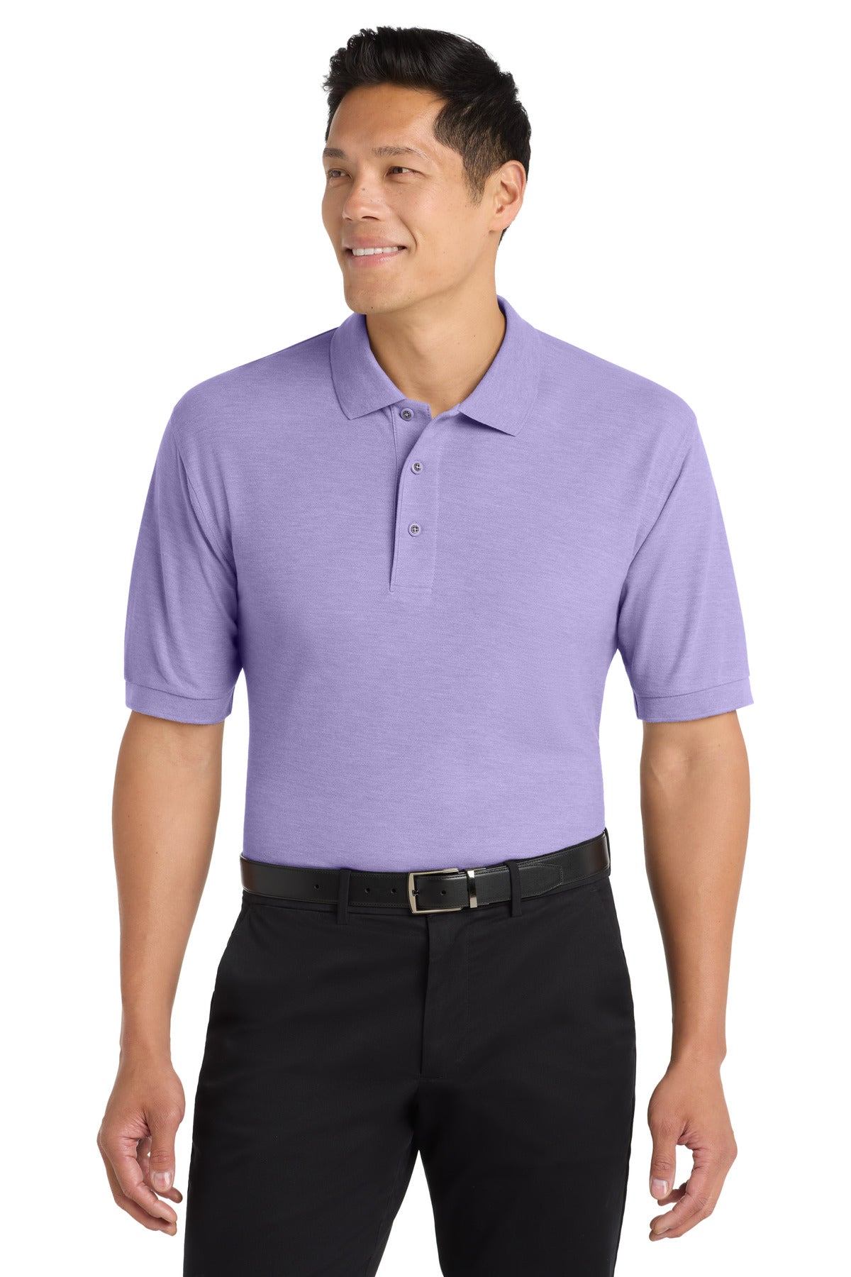 Port Authority Silk Touch Polo K500 in Bright Lavender