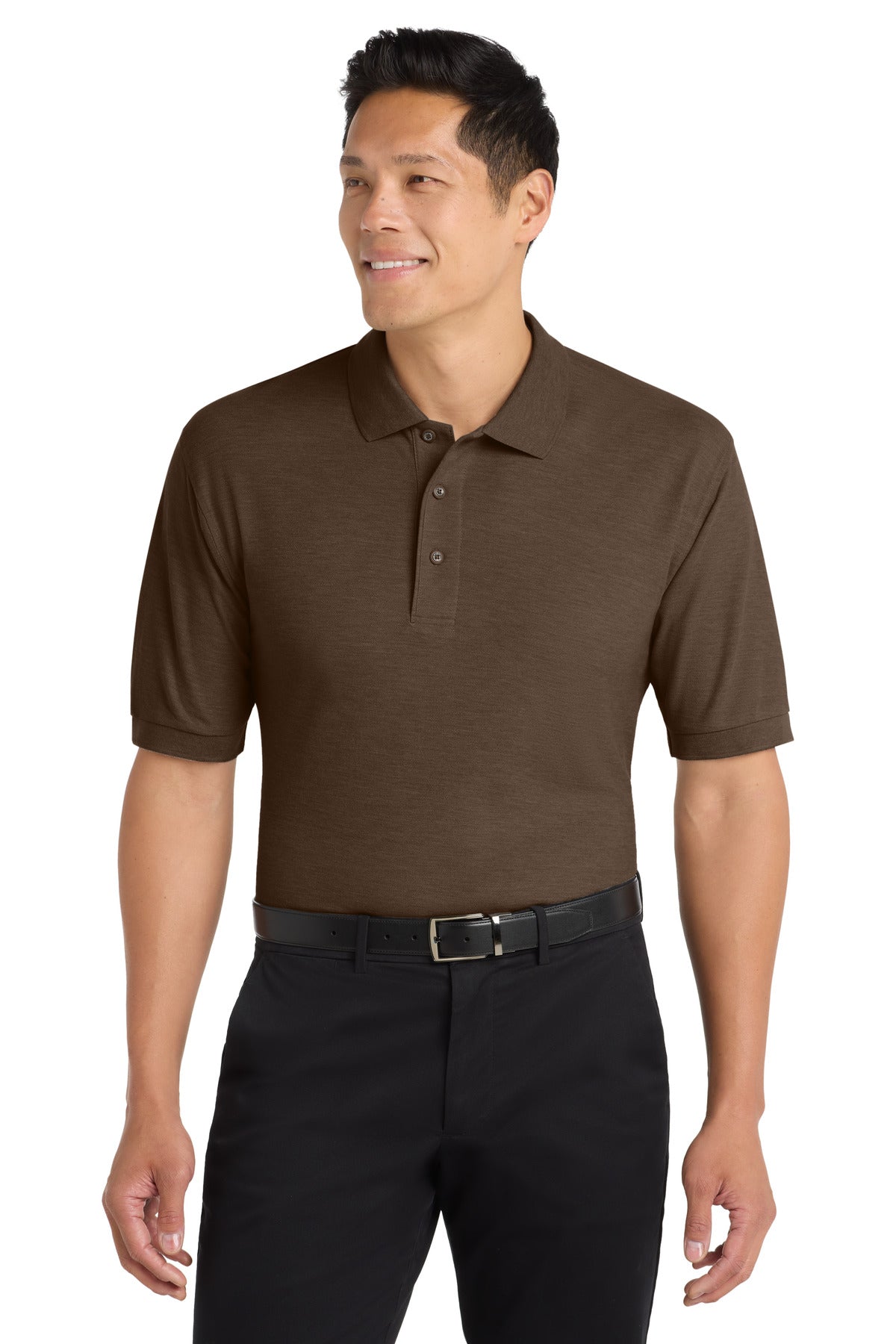 Port Authority Silk Touch Polo K500 in Coffee Bean