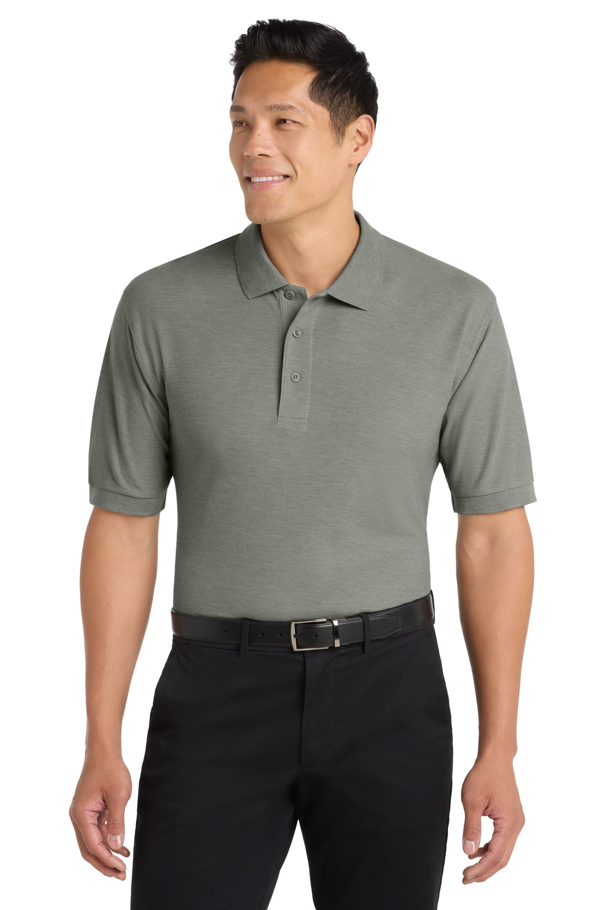 Port Authority Silk Touch Polo K500 in Cool Grey