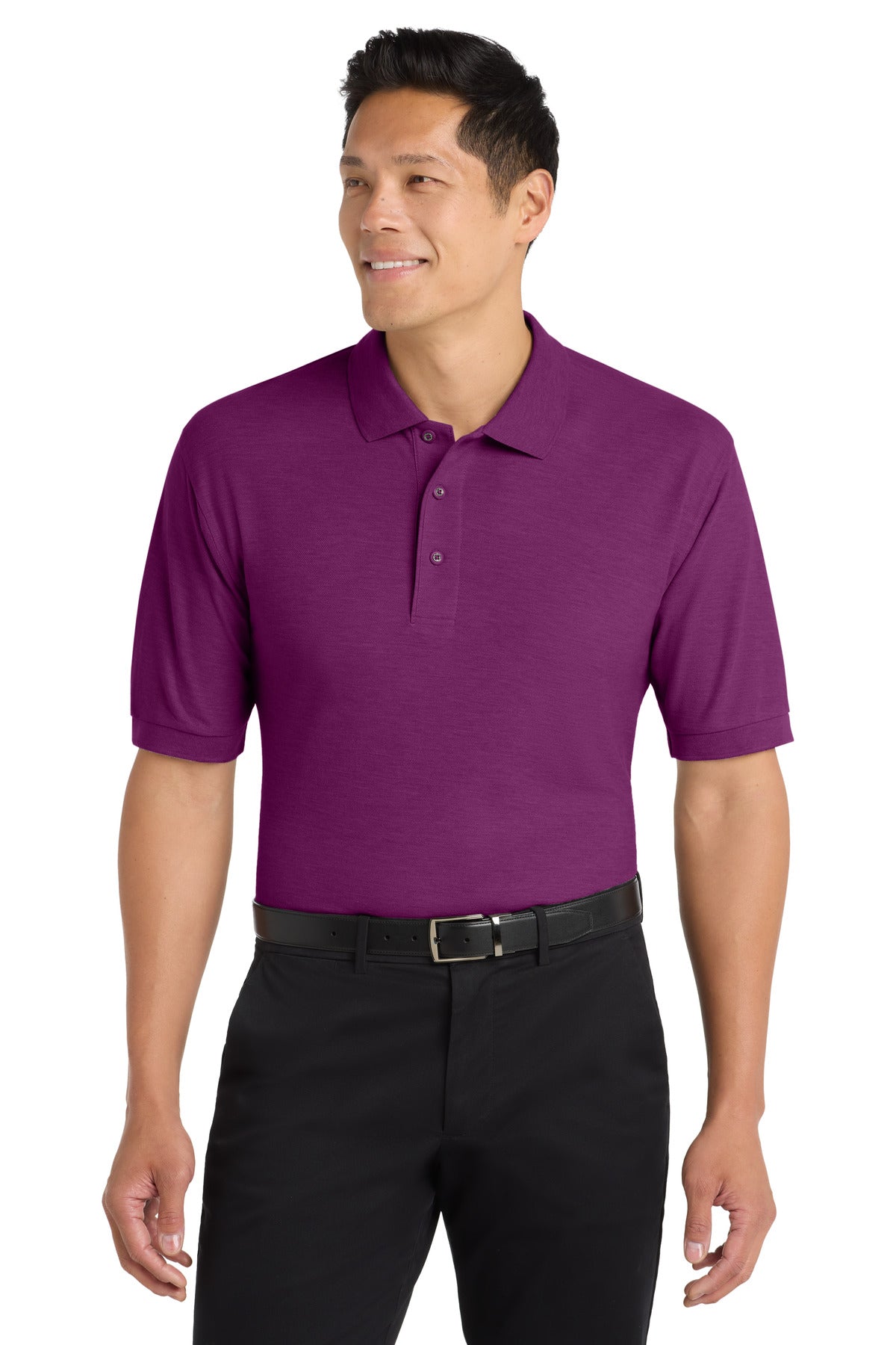 Port Authority Silk Touch Polo K500 in Deep Berry