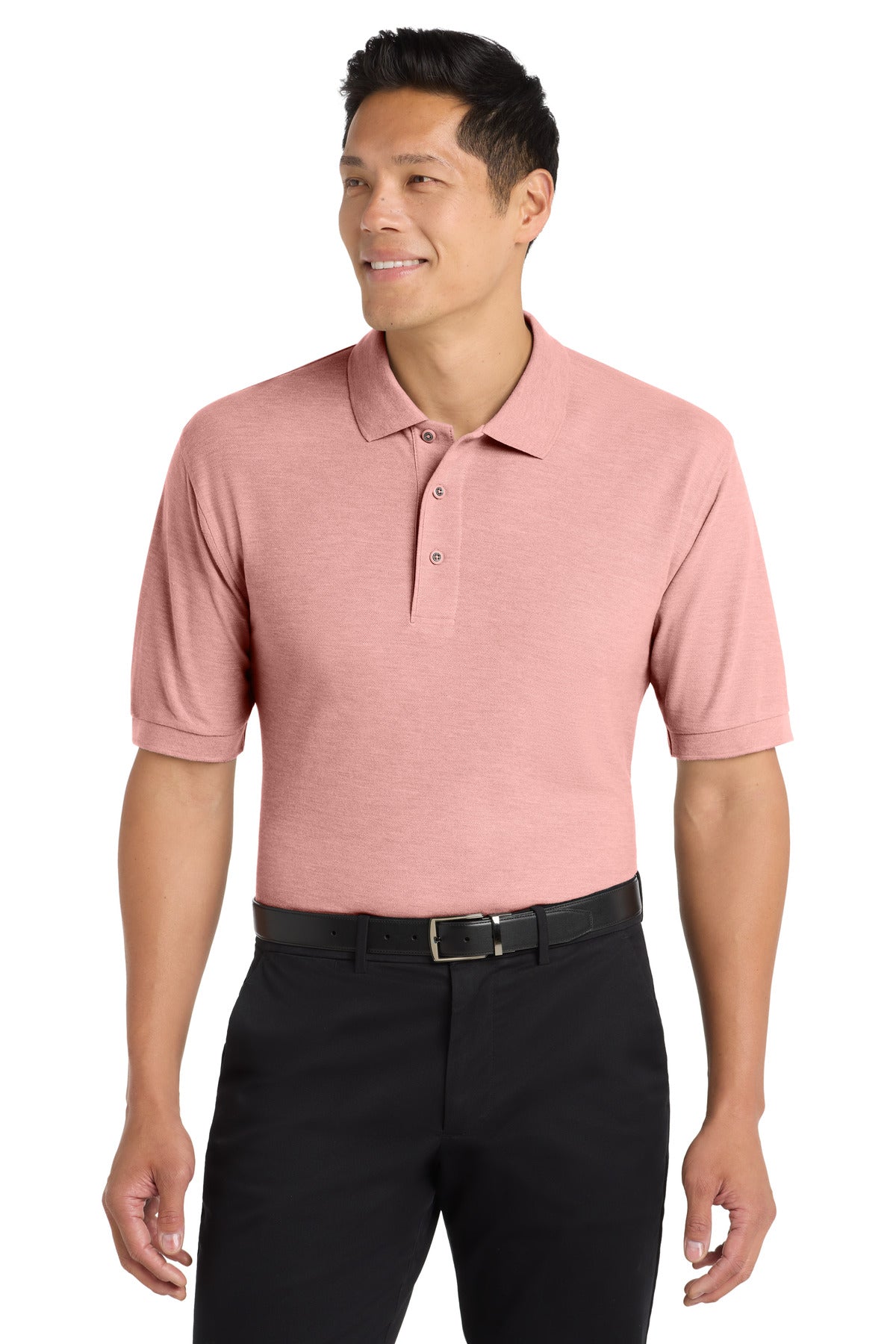 Port Authority Silk Touch Polo K500 in Light Pink