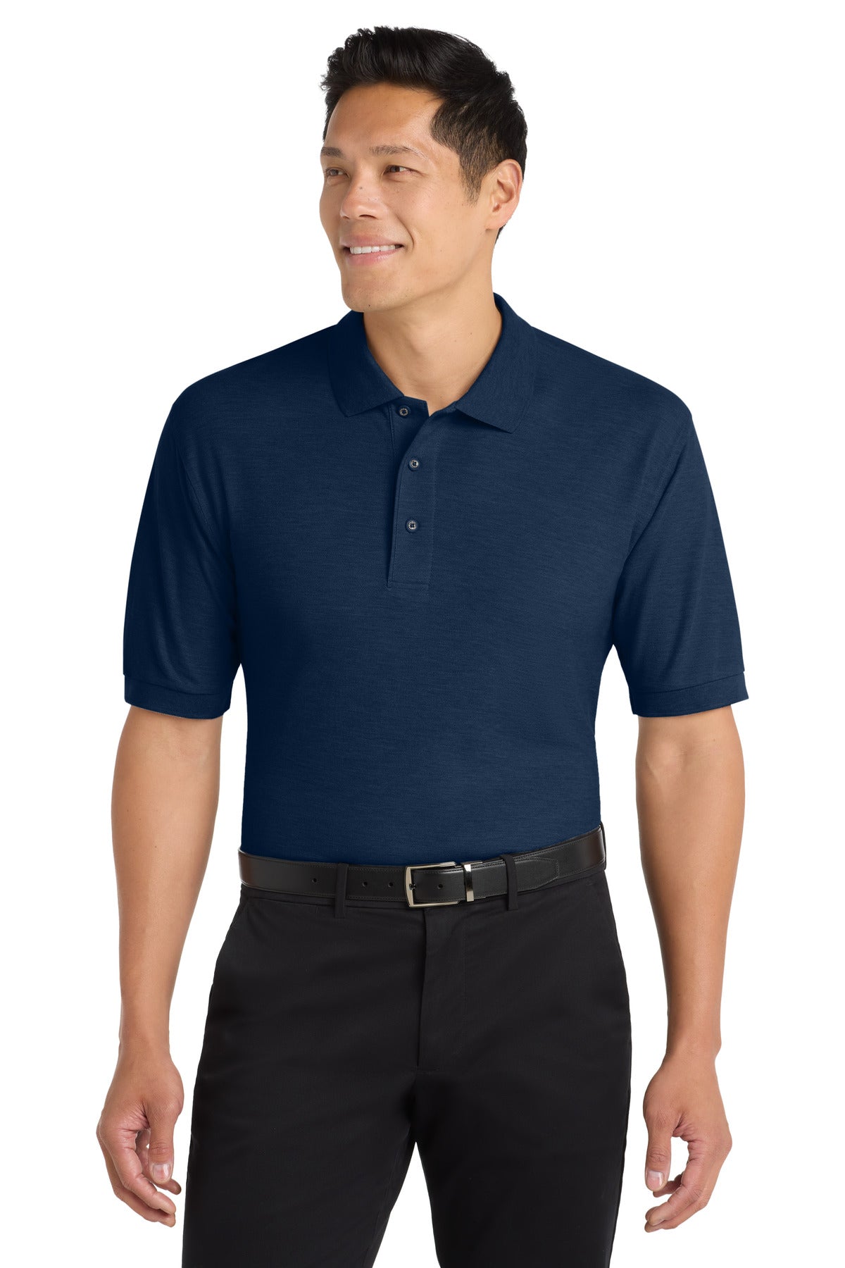 Port Authority Silk Touch Polo K500 in Navy