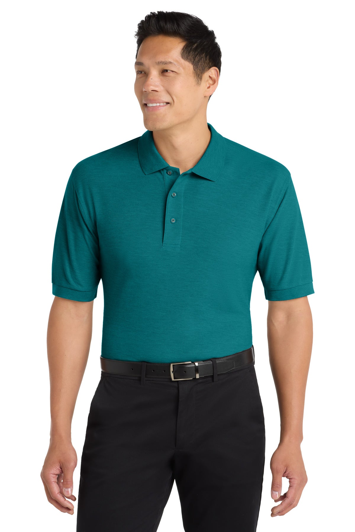 Port Authority Silk Touch Polo K500 in Teal Green