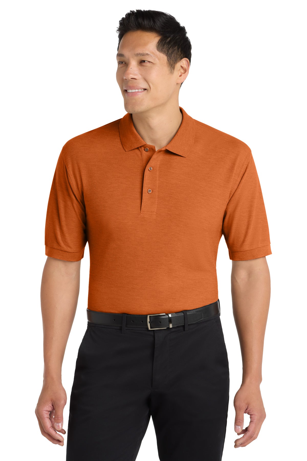 Port Authority Silk Touch Polo K500 in Texas Orange