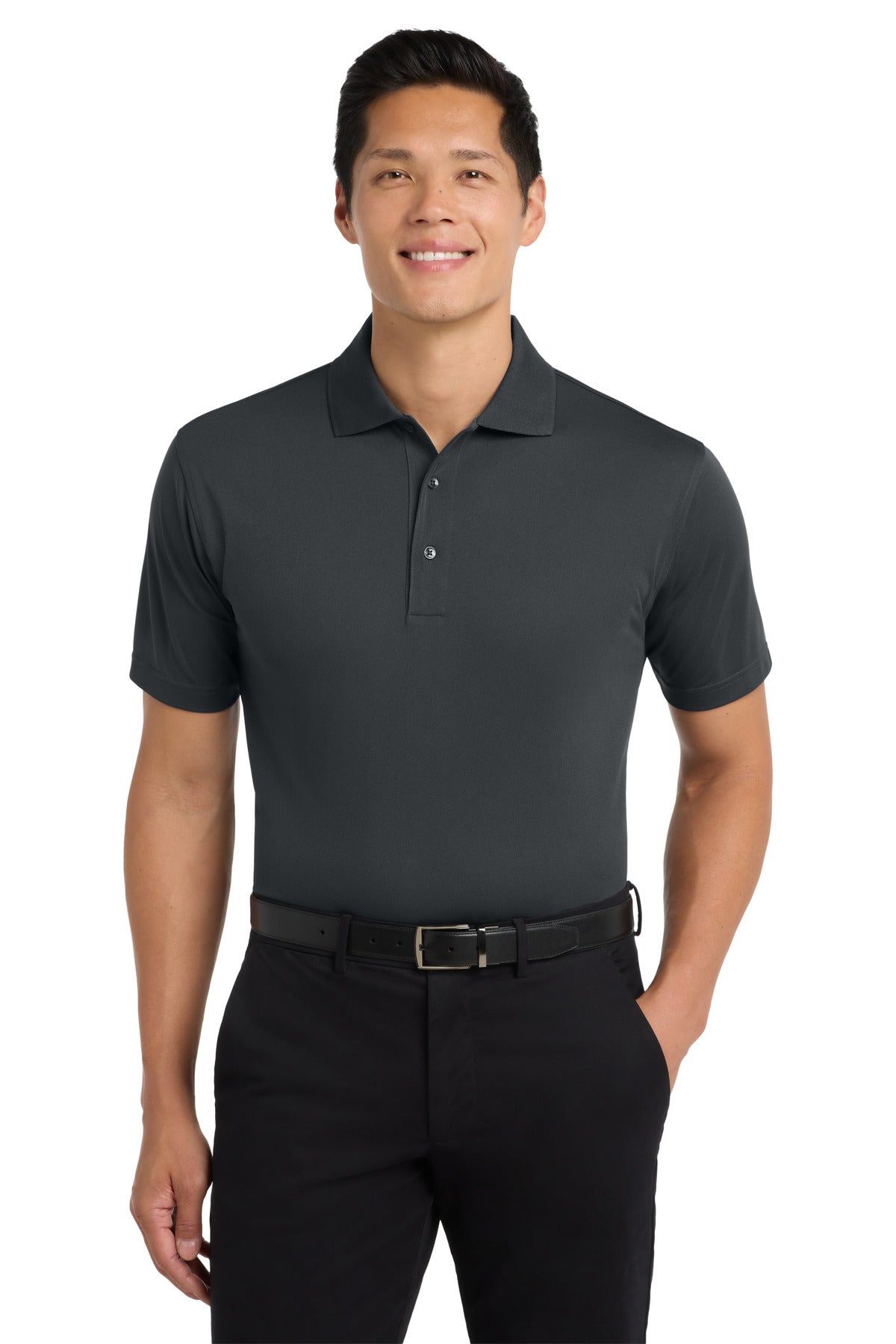 Port Authority Tech Pique Polo. K527 in Grey Smoke