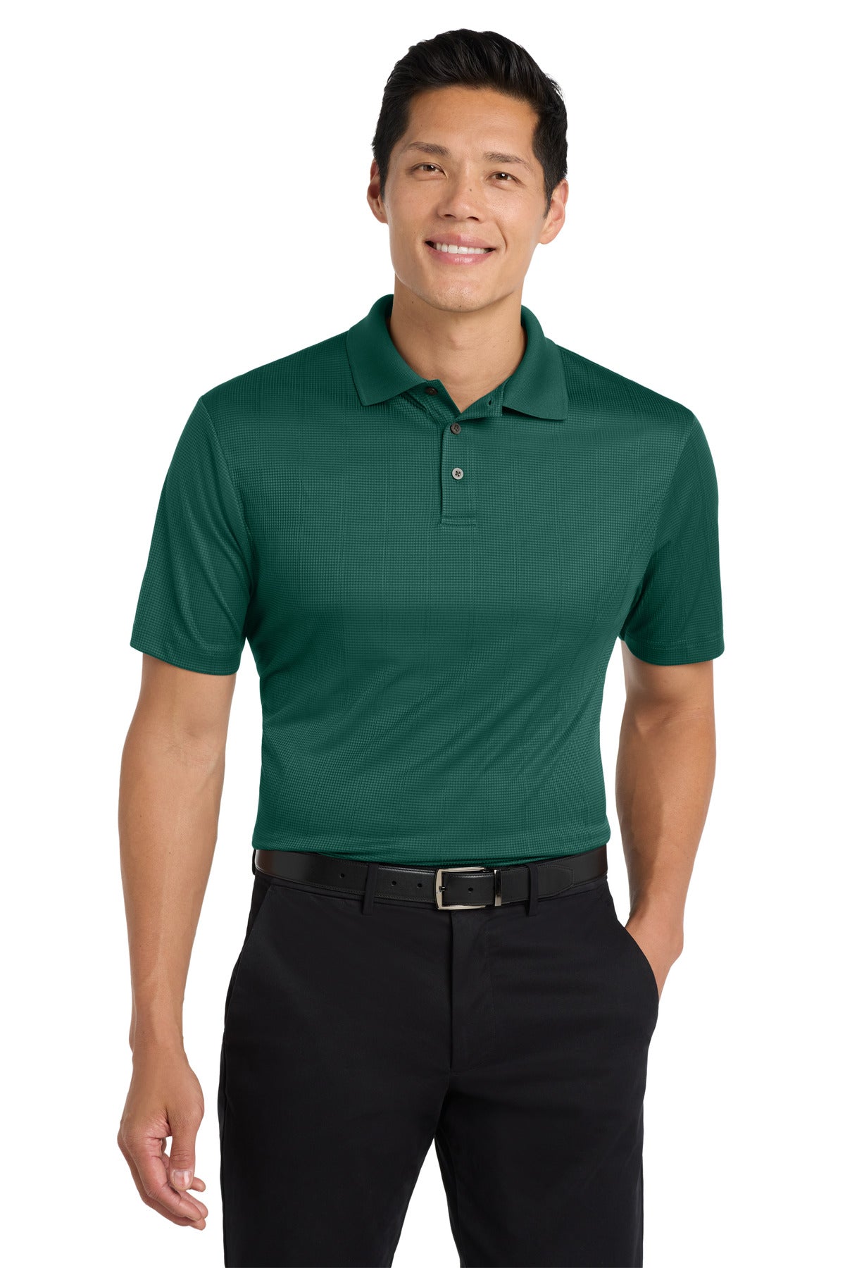 Port Authority Performance Fine Jacquard Polo. K528 in Green Glen