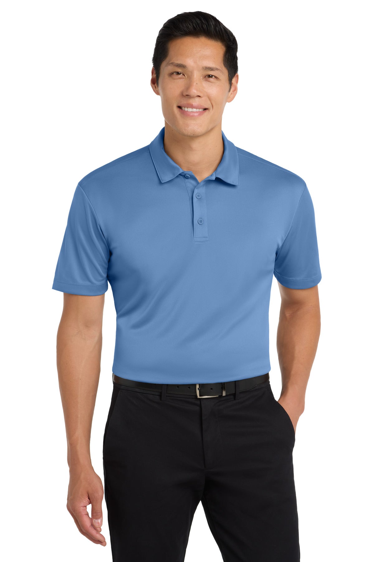 Port Authority Silk Touch Performance Polo. K540 in Carolina Blue