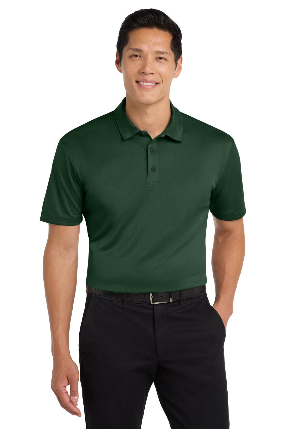 Port Authority Silk Touch Performance Polo. K540 in Dark Green