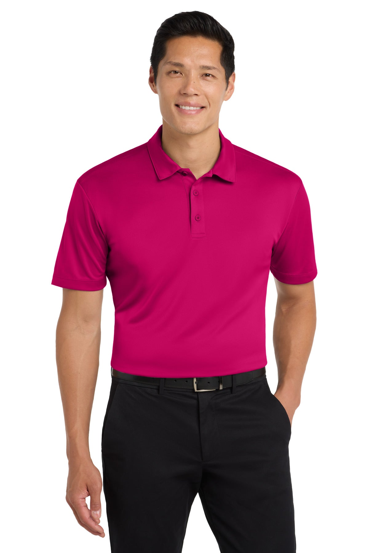 Port Authority Silk Touch Performance Polo. K540 in Pink Raspberry