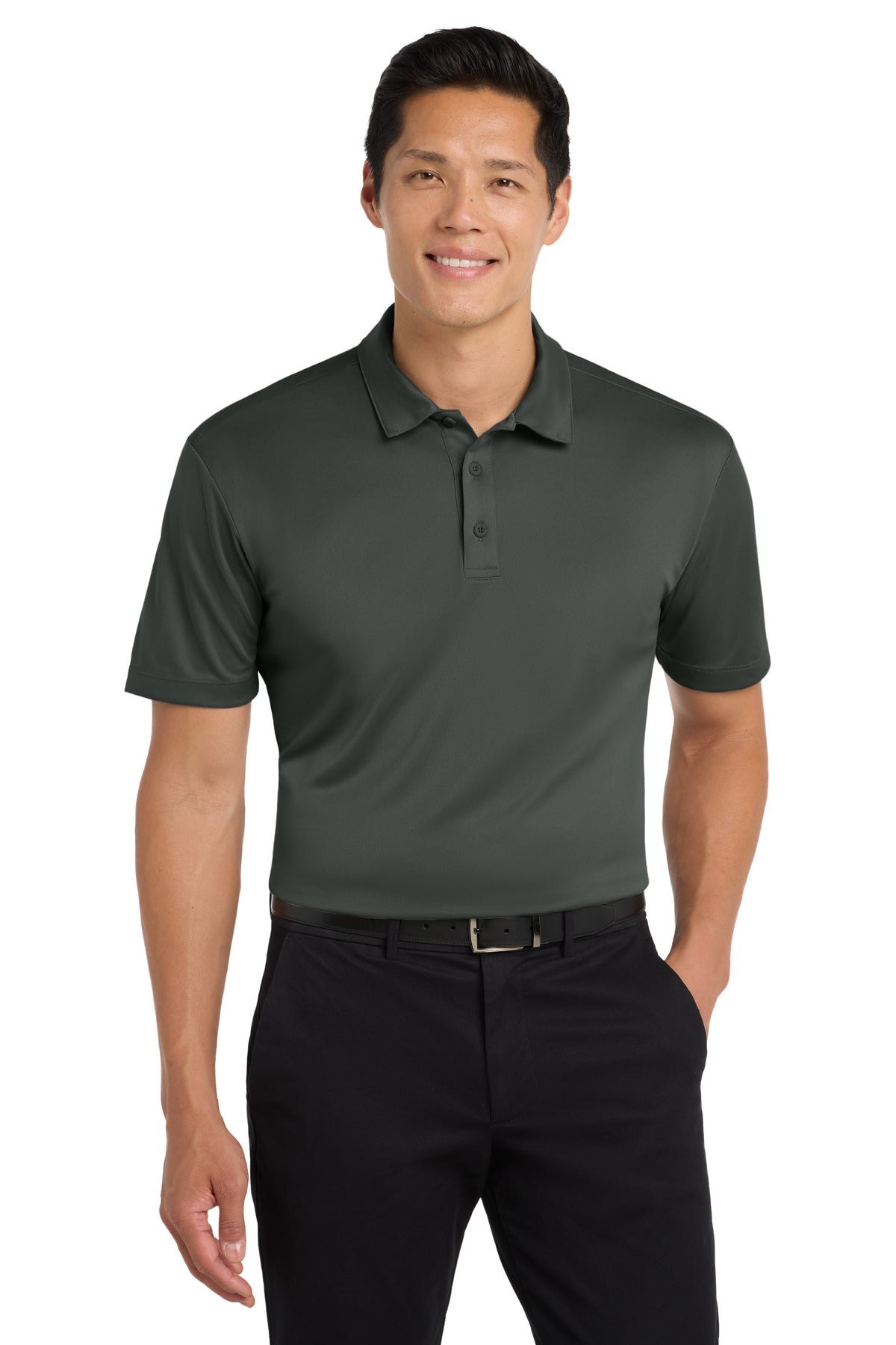 Port Authority Silk Touch Performance Polo. K540 in Steel Grey
