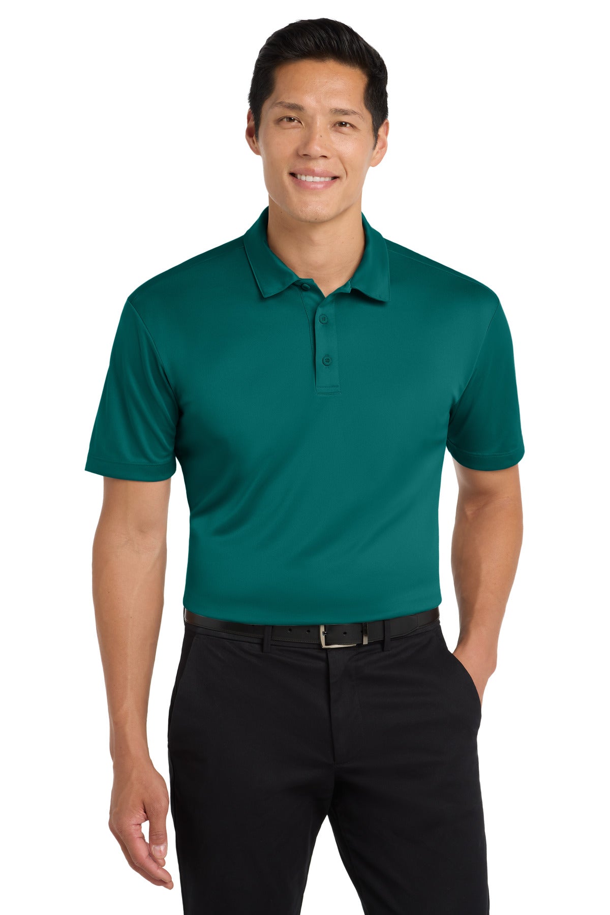 Port Authority Silk Touch Performance Polo. K540 in Teal Green