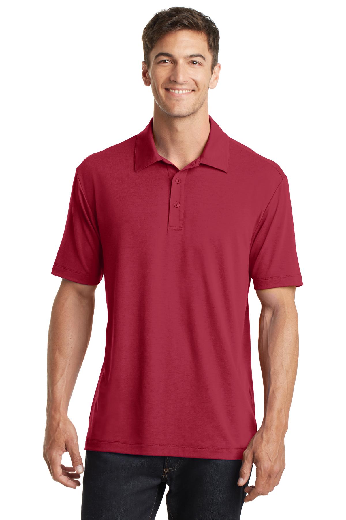 Port Authority Cotton Touch Performance Polo. K568 in Chili Red