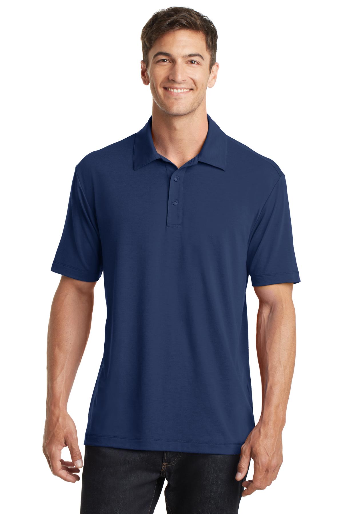 Port Authority Cotton Touch Performance Polo. K568 in Estate Blue