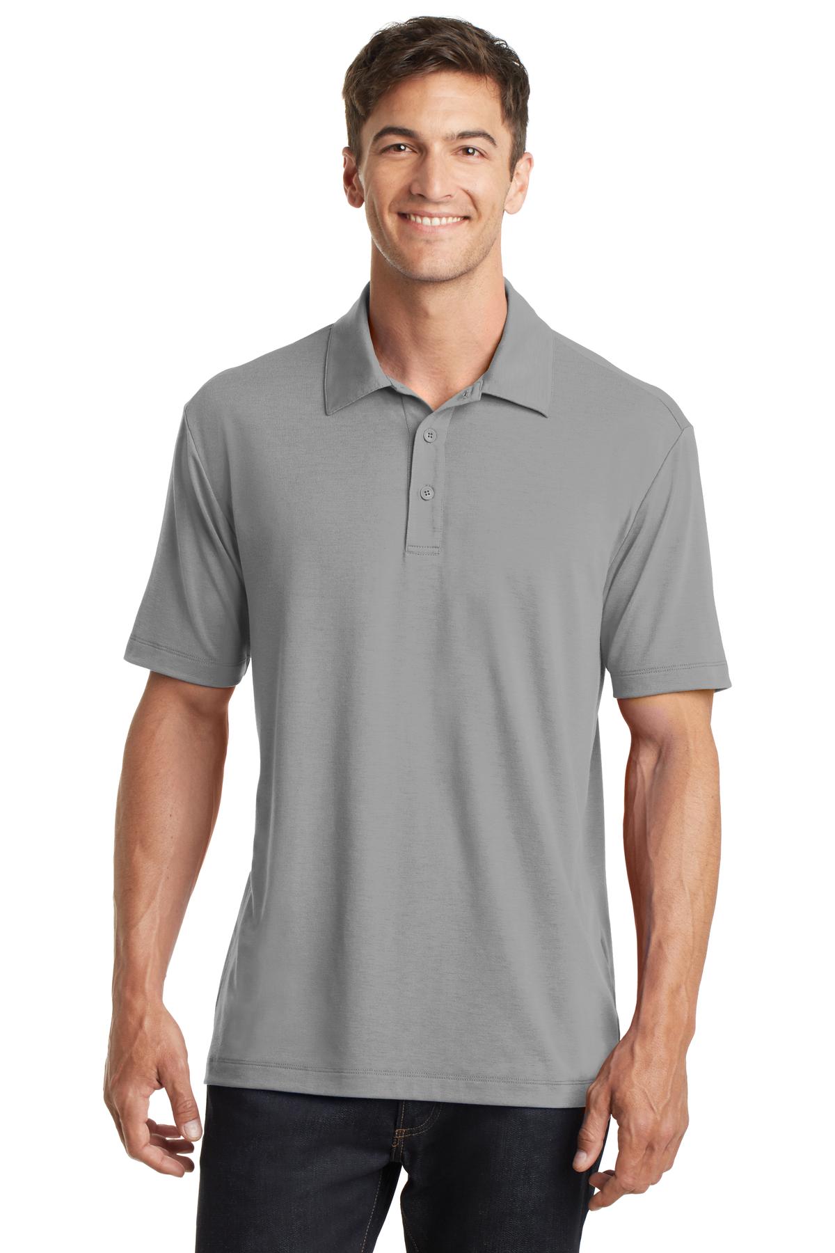 Port Authority Cotton Touch Performance Polo. K568 in Frost Grey