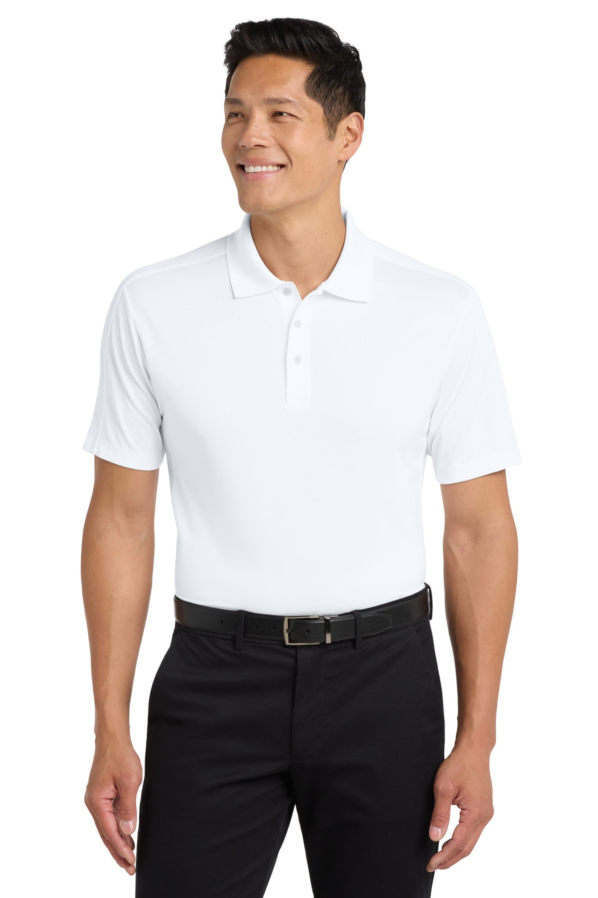 Port Authority Diamond Jacquard Polo. K569 in White