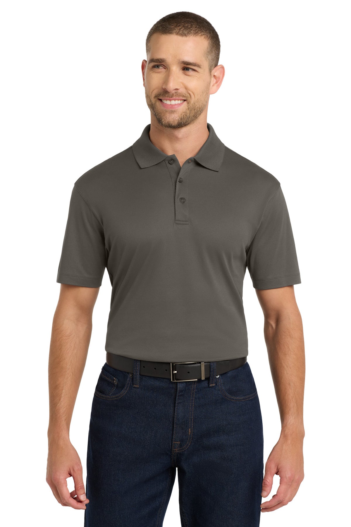 Port Authority Rapid Dry Mesh Polo. K573 in Grey Smoke