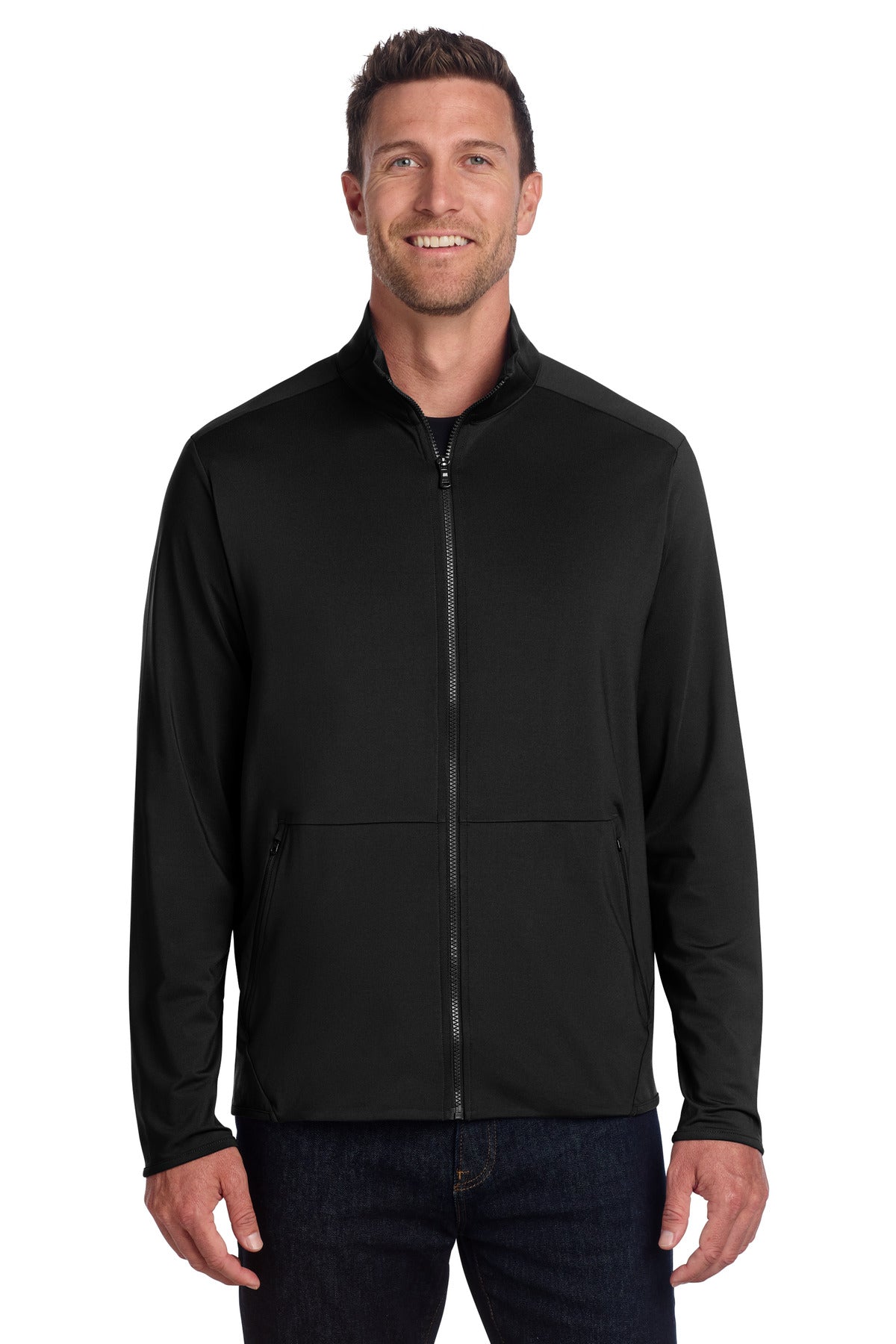 Port Authority Accord Stretch Fleece Full-Zip K595 in Black