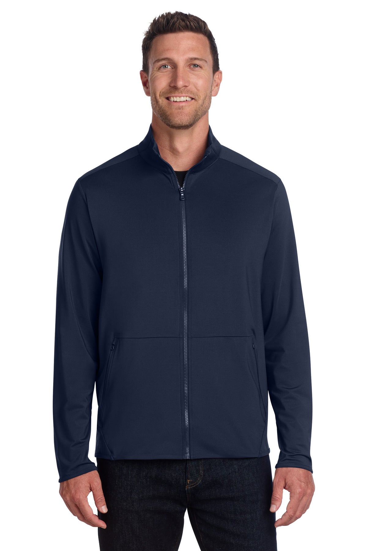Port Authority Accord Stretch Fleece Full-Zip K595 in Navy
