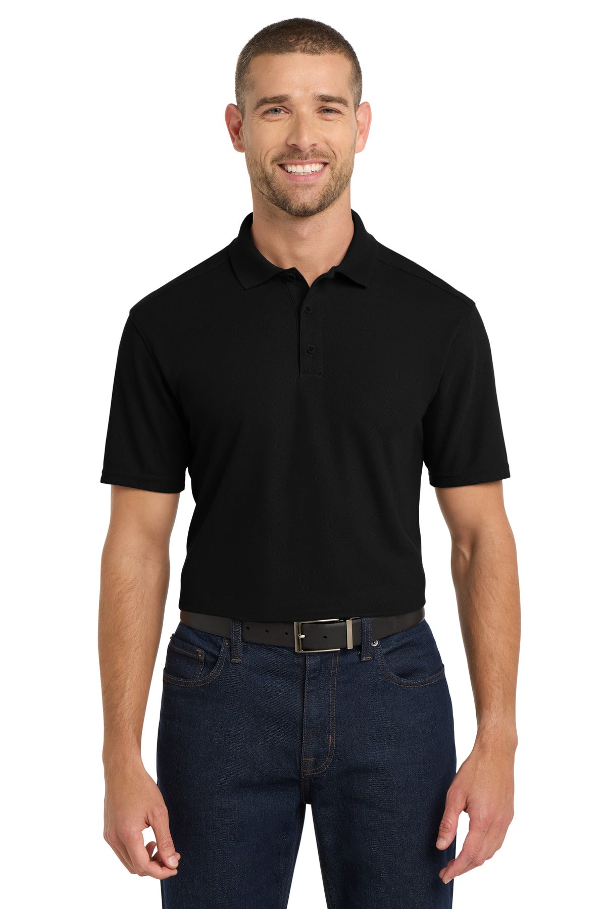 Port Authority  EZPerformance  Pique Polo. K600 in Black